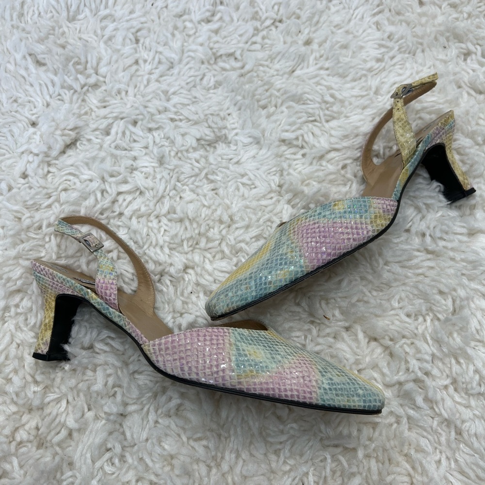 Stuart Weitzman size 9.5 spring sling back shoes